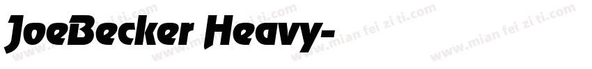 JoeBecker Heavy字体转换